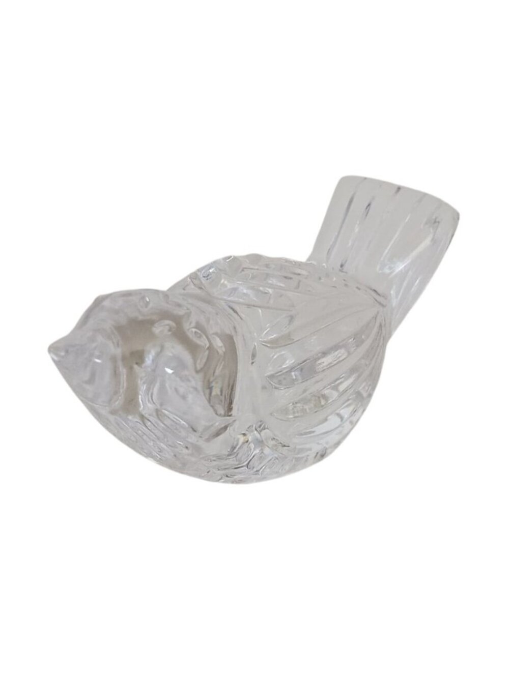 Waterford Crystal Glass Figurine Bird Paperweight 4.5" x 2" Vintage